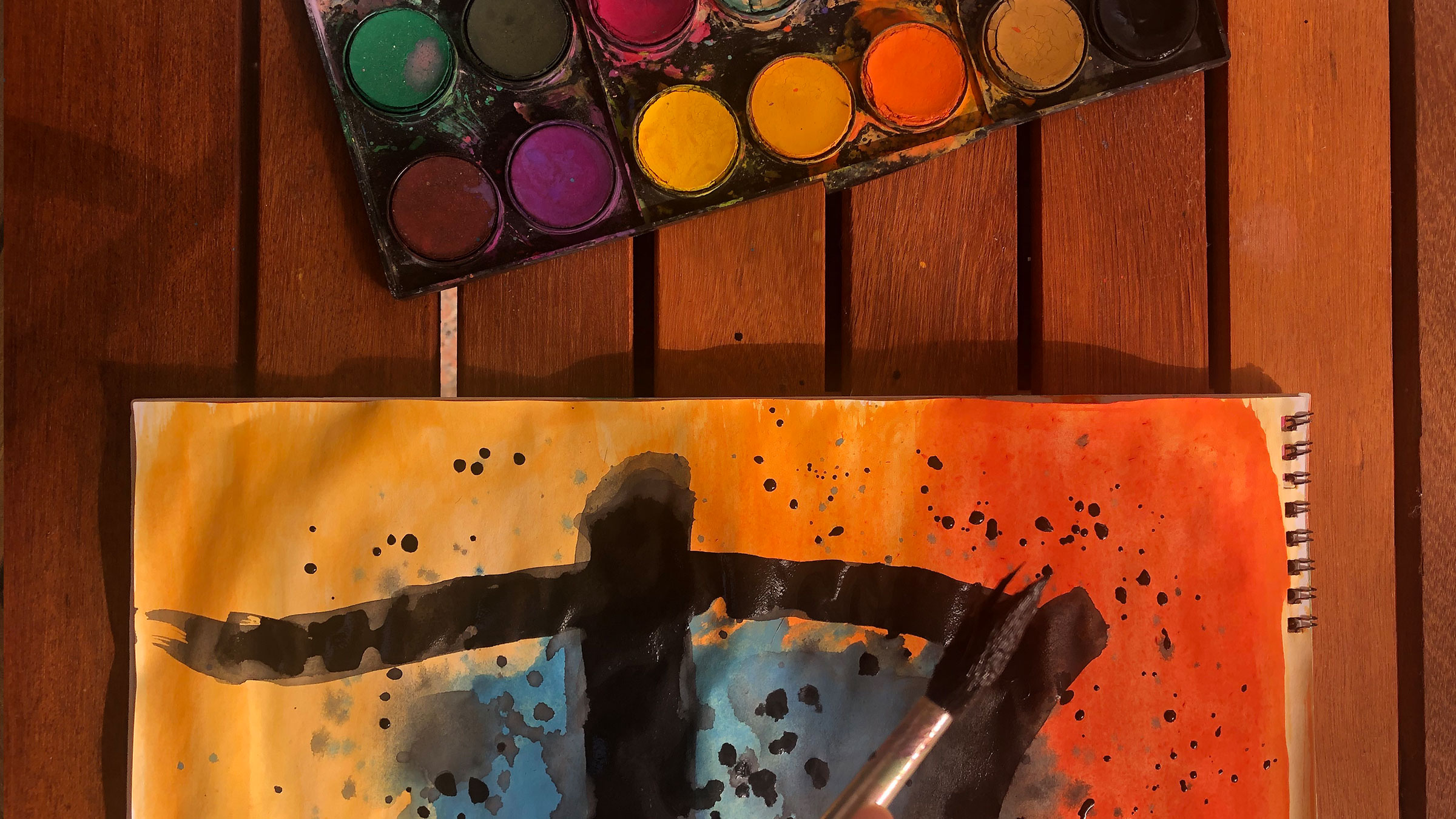 Sulu boya ile Miró! görsel 0