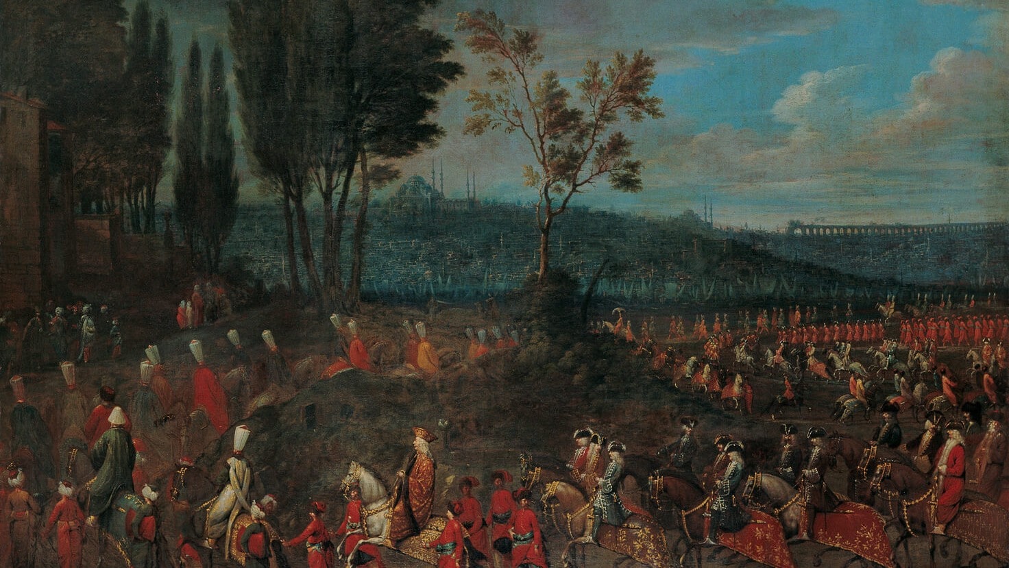 El&amp;amp;amp;amp;amp;amp;ccedil;i̇ Alayı, Jean Bapti̇ste Van Mour, (1725 ?), Tuval &amp;amp;amp;amp;amp;amp;uuml;zerine yağlıboya, 88,5 x 120,5 cm.