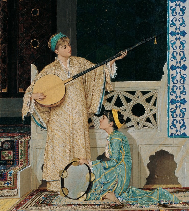 İki̇ M&amp;amp;amp;amp;amp;amp;amp;amp;amp;amp;amp;amp;amp;amp;amp;amp;amp;uuml;zi̇syen Kız, Osman Hamdi̇ Bey, 1880, Tuval &amp;amp;amp;amp;amp;amp;amp;amp;amp;amp;amp;amp;amp;amp;amp;amp;amp;uuml;zerine yağlıboya, 58 x 39 cm.
