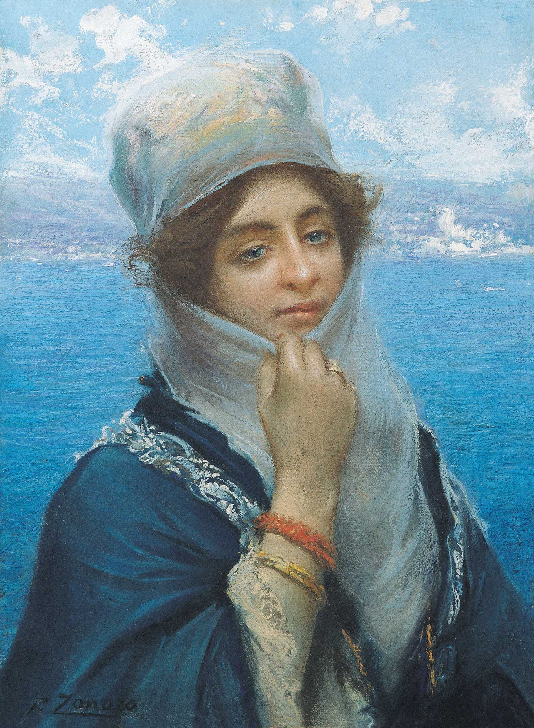  Feraceli Kadın, Fausto Zonaro, 1910&amp;amp;amp;amp;amp;amp;rsquo;dan &amp;amp;amp;amp;amp;amp;ouml;nce, Karton &amp;amp;amp;amp;amp;amp;uuml;zerine karışık teknik, 69 x 49 cm